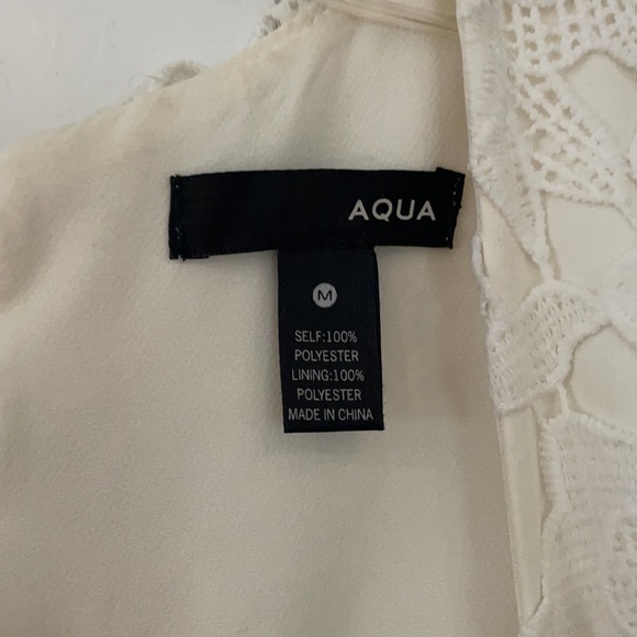 Lacy white aqua dress - Picture 2 of 4